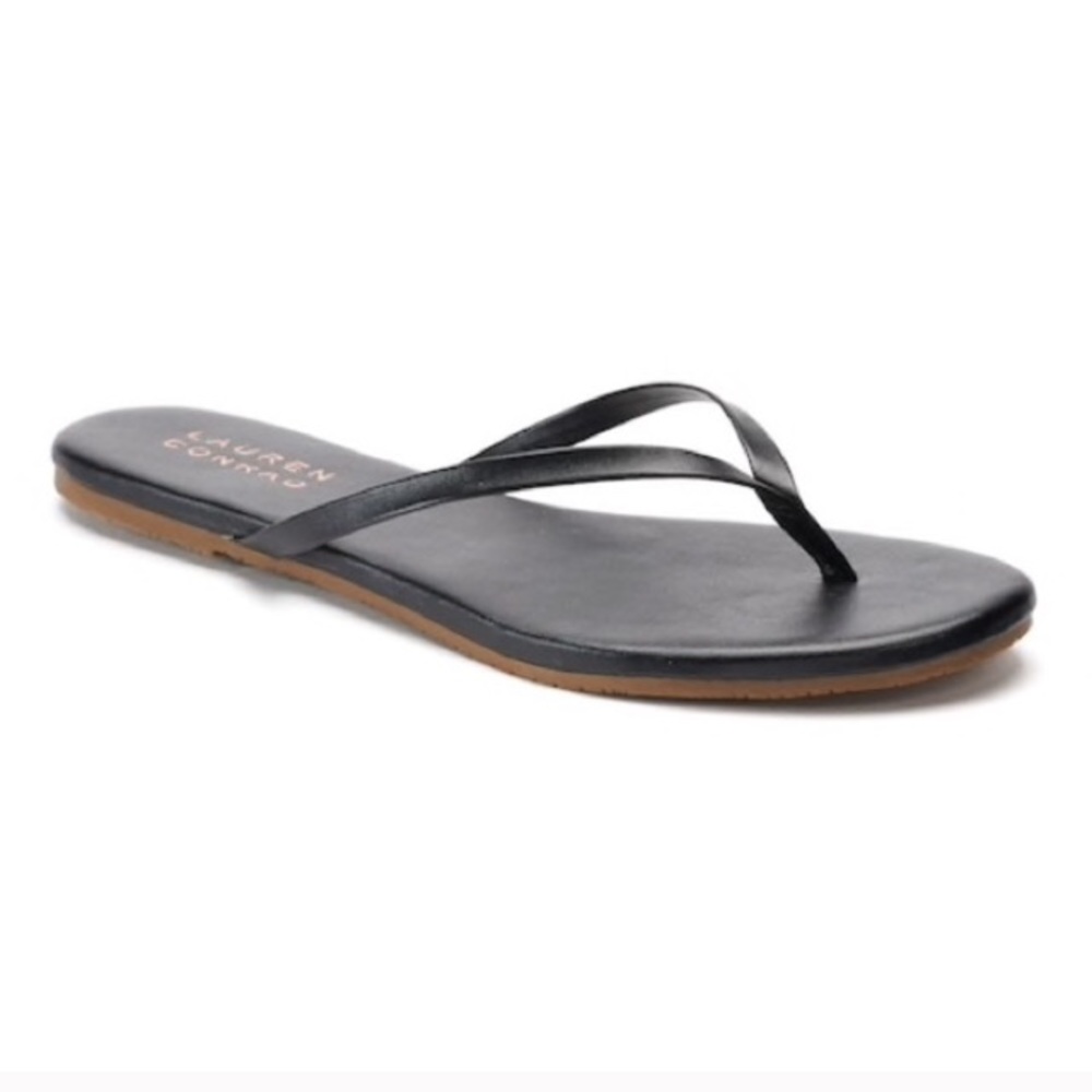 Lauren Conrad black flip flops